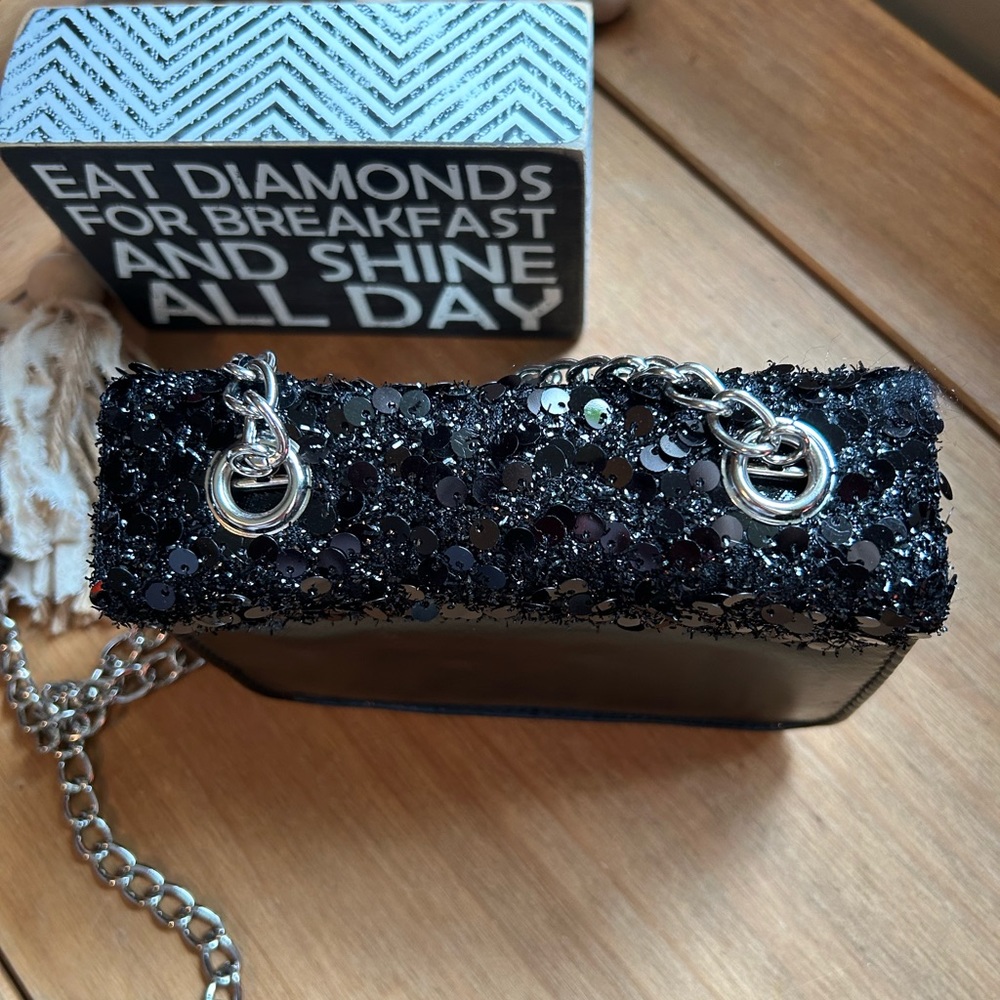 Express Sequined With Chain Strap Purse - image 6